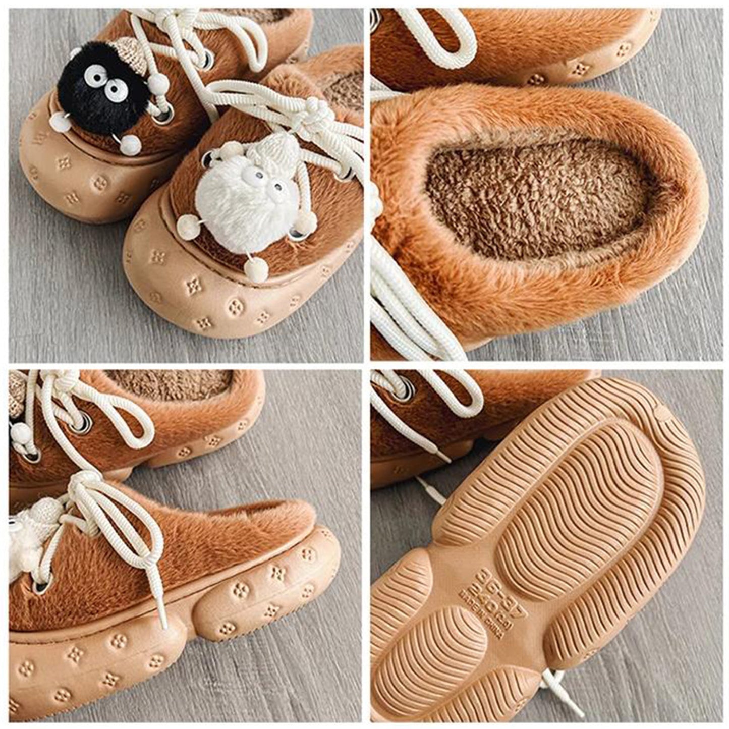 Miscreef Premium Teddy Warm Winter Fur Slippers